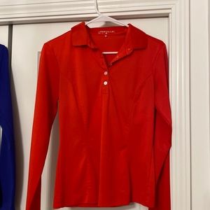 Red long sleeve Nike golf polo size small